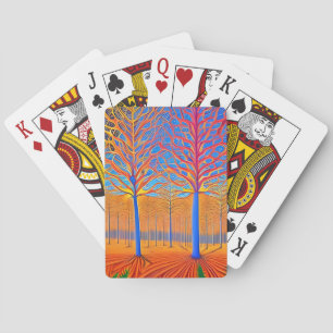 Jeu De Cartes Forêt forestière d'Art Moderne