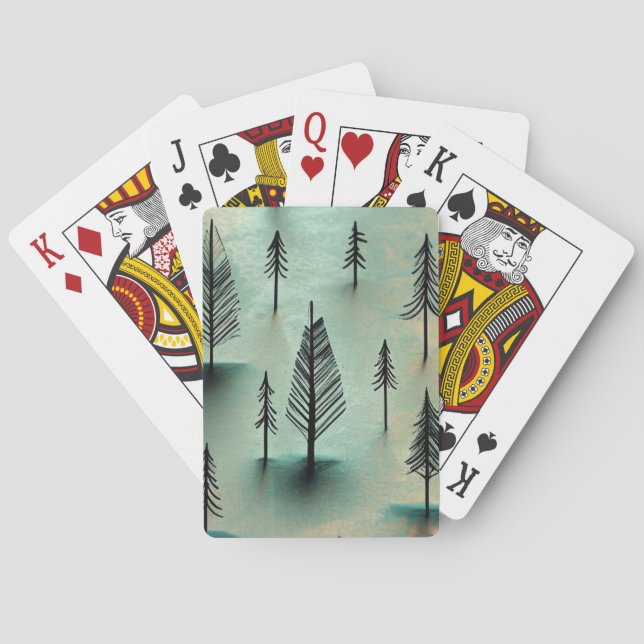 Jeu De Cartes Forêt hivernale (dos)