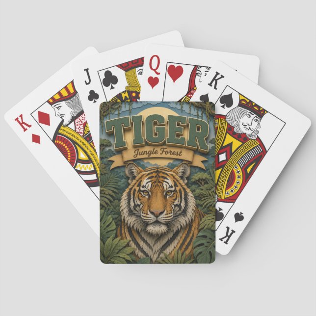 Jeu De Cartes Forêt Jungle Tigre POPCUT (dos)