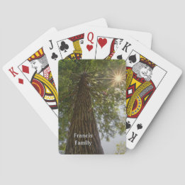 Jeu De Cartes Forêt paisible avec photo de la nature à la lumièr
