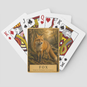 Jeu De Cartes Forêts tempérées de renard VINTAGE