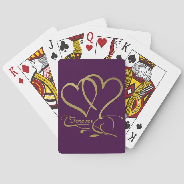 Jeu De Cartes Forever Hearts Gold éditable couleurs arrière - pl (dos)