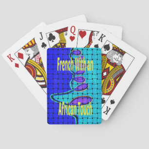 Jeu De Cartes Forme violette abstraite tissée africaine bleu fra