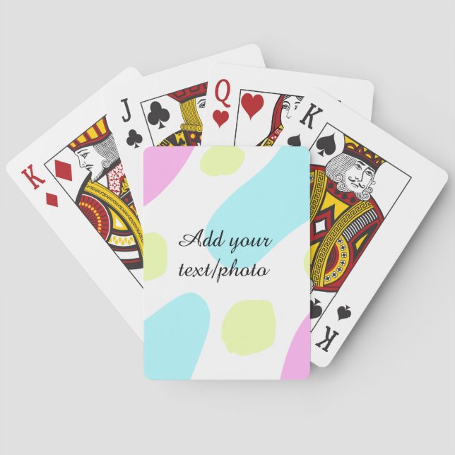 Jeu De Cartes Formes géométriques abstraites pastel ajouter nom  (dos)