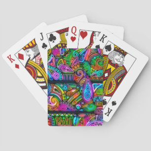 Jeu De Cartes Formes très colorées abstraites art 10