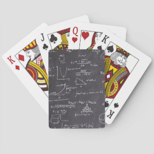 Jeu De Cartes Formules d'équations mathématiques de tableau noir