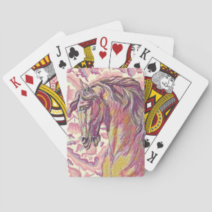 Jeu De Cartes Fort Beau Cheval Style Art Déco