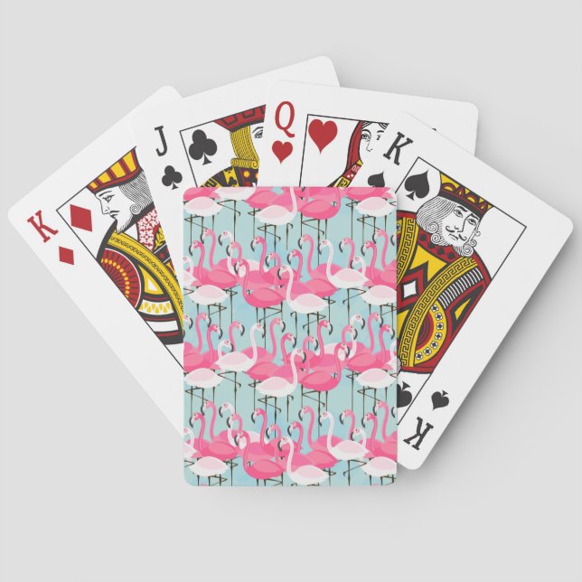 Jeu De Cartes Foule rose et blanche des Flamants roses (dos)