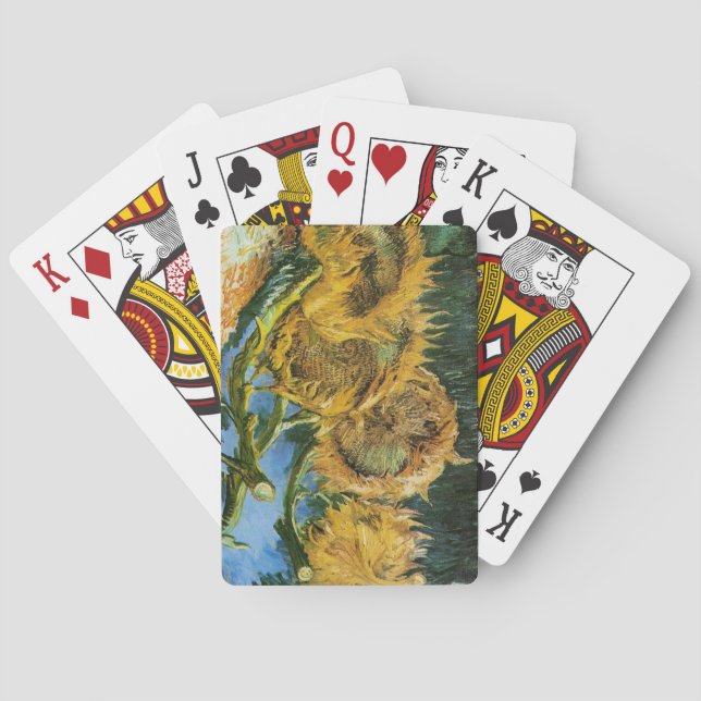Jeu De Cartes Four Cut Sunflowers (dos)
