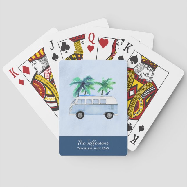 Jeu De Cartes Fourgonnette de Surf en Voyage (dos)