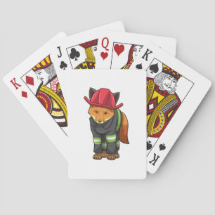 Jeu De Cartes Fox as Firefighter avec Helmet