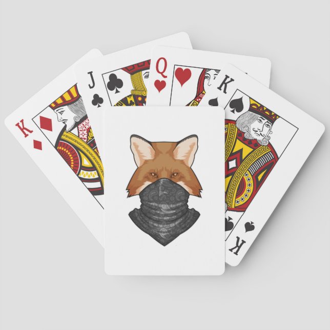 Jeu De Cartes Fox en bandit avec Kerchief (dos)