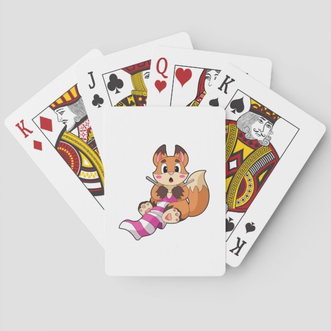 Jeu De Cartes Fox with Scarf (dos)