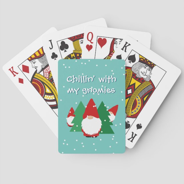 Jeu De Cartes Fraîchement avec mes gnomes drôle Noël (dos)