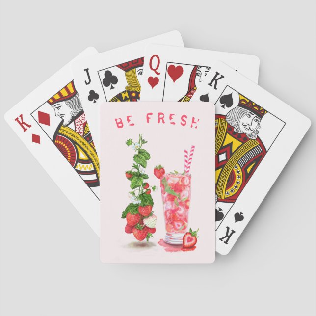 Jeu De Cartes Fraise Cool Party Boire Fruits Jouer Cartes (dos)