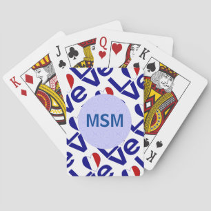 Jeu De Cartes France LOVE Cœur Drapeau Carrelé Personnalisé