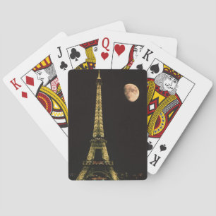 Jeu De Cartes France, Paris. Tour Eiffel le soir avec