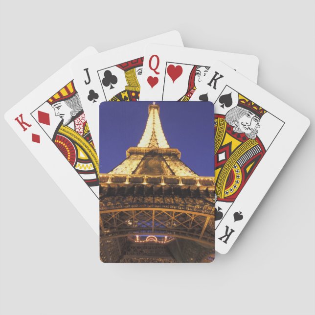 Jeu De Cartes FRANCE, Paris Tour Eiffel, vue du soir (dos)