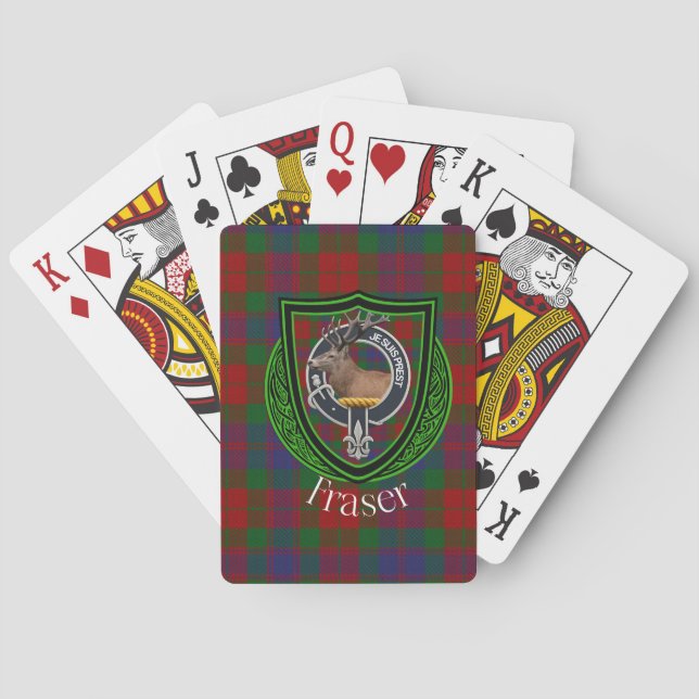 Jeu De Cartes Fraser Scottish Clan Tartan & Crest (dos)