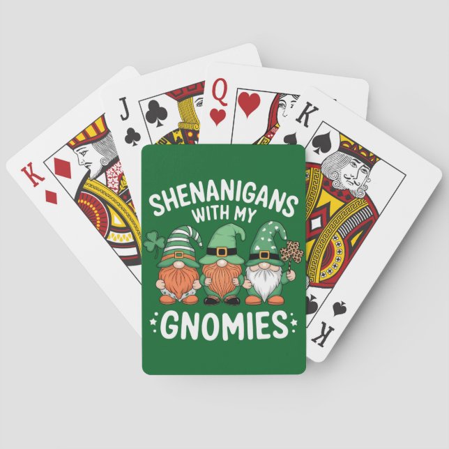 Jeu De Cartes Fredonnements Avec Mes Gnomes St Patrick's Day Irl (dos)