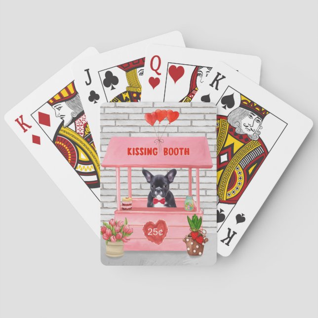 Jeu De Cartes French Bulldog Valentine's Day Kissing Booth (dos)