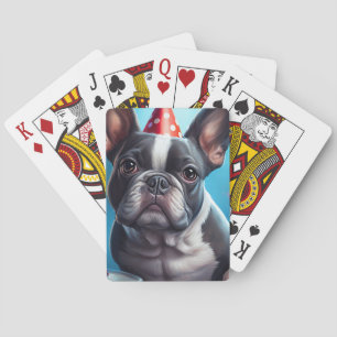 Jeu De Cartes Frenchie Birthday Bash : Un mignon Bulldog françai