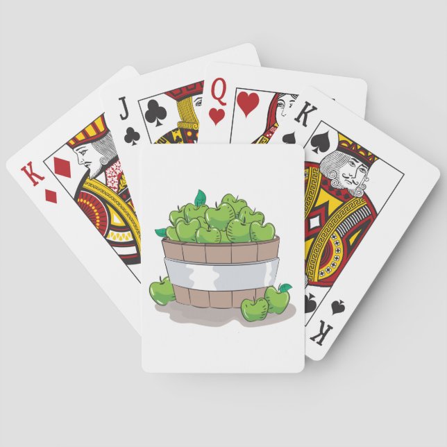 Jeu De Cartes Fresh Green Apple Harvest Barrel Granny Smith (dos)