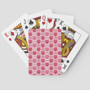 Jeu De Cartes friandises colorées motif de coeur de la Saint-Val