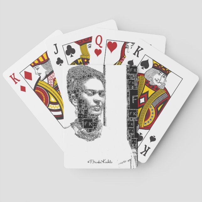 Jeu De Cartes Frida Kahlo Portrait noir et blanc (dos)