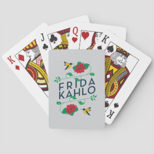 Jeu De Cartes Frida Kahlo   Typographie florale