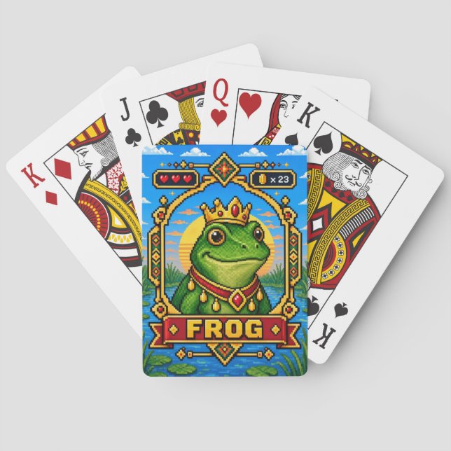 Jeu De Cartes Frog Retro 8-Bit Pixel Art (dos)