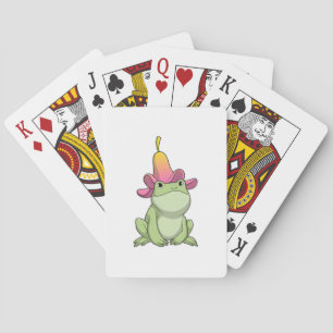 Jeu De Cartes Frog with Plumeria