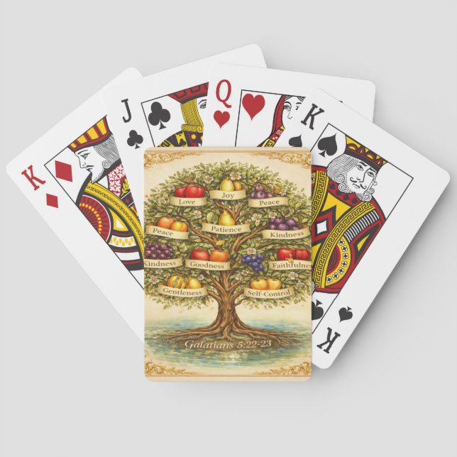 Jeu De Cartes Fruit de l'Arbre de l'Esprit – Art mural (dos)