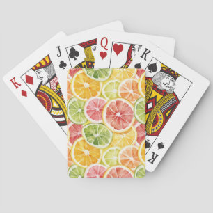 Jeu De Cartes Fruits Citriques Lime Citron Orange Pamplemousse