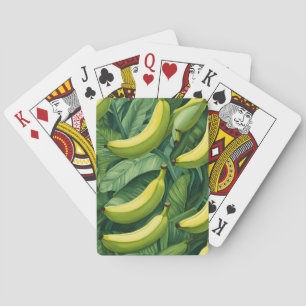 Jeu De Cartes Fruits de banane et feuilles Humeur tropicale 