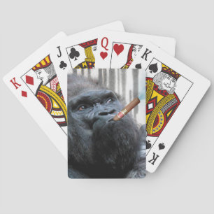 Jeu De Cartes Fumeur de cigares Gorilla Funny