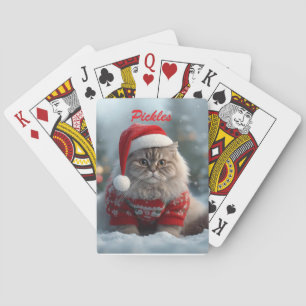 Jeu De Cartes Fun British Shorthair Chat Noël personnalisé