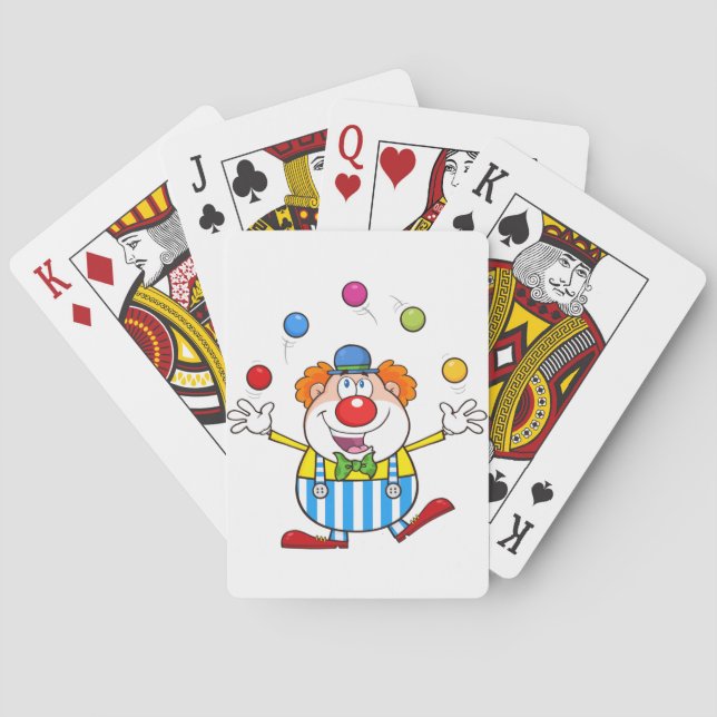 Jeu De Cartes Fun Circus Clown Jongler des balles (dos)