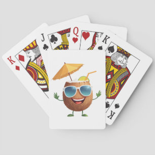 Jeu De Cartes Fun de noix de coco Vacances joyeuses Fête de Bois