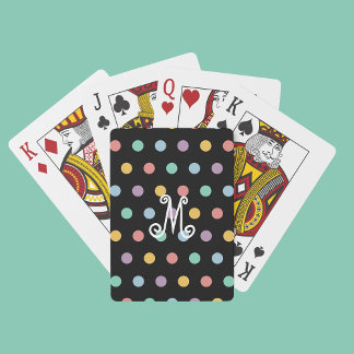 Jeu De Cartes Fun Modern Monogram Playing Cards