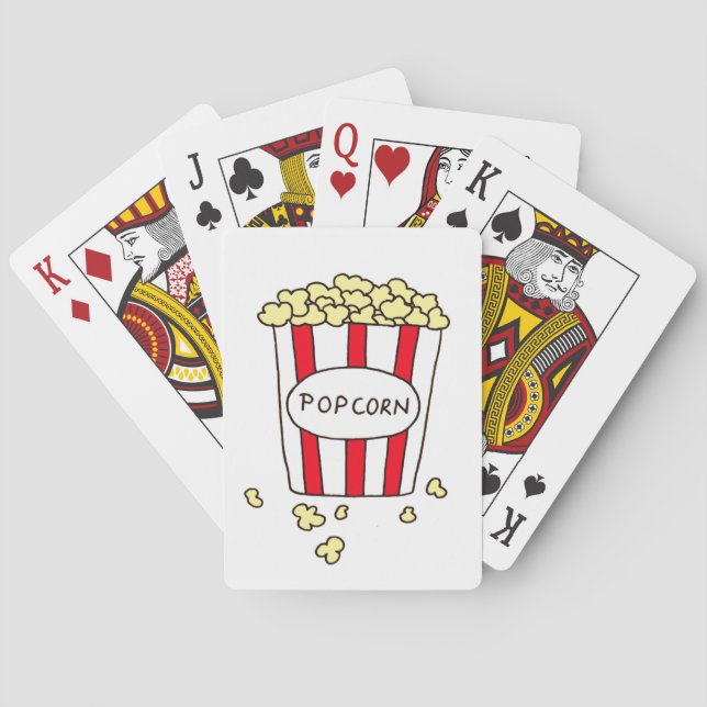 Jeu De Cartes Fun Movie Theater Popcorn à Red White Bucket (dos)