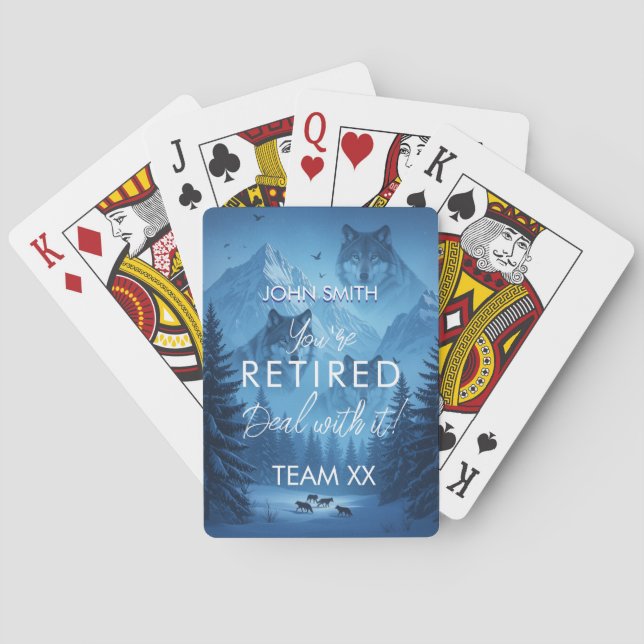 Jeu De Cartes Fun Retirement Playing Cards | Custom Personaliz (dos)