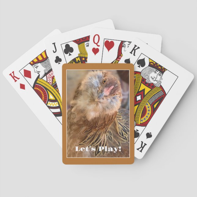 Jeu De Cartes Funky Angled Chicken Head Photo (dos)