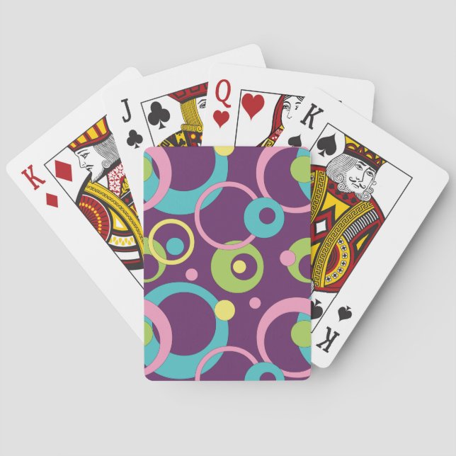 Jeu De Cartes Funky Purple Circles Classic Playing Cartes (dos)