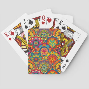 Jeu De Cartes Funky Retro couleur Motif Mandala