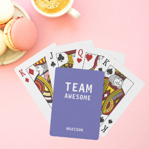 Jeu De Cartes Funky Team Awesome Purple Nom Personnalisé