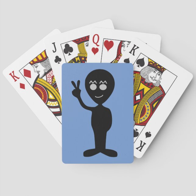 JEU DE CARTES FUNNY ALIEN JOUER CARTES (dos)