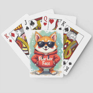 Jeu De Cartes Funny American Akita Lunettes de soleil Sweat à ca