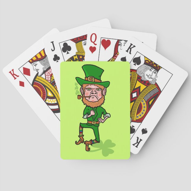 Jeu De Cartes Funny Angry Lucky Irish Leprechaun (dos)