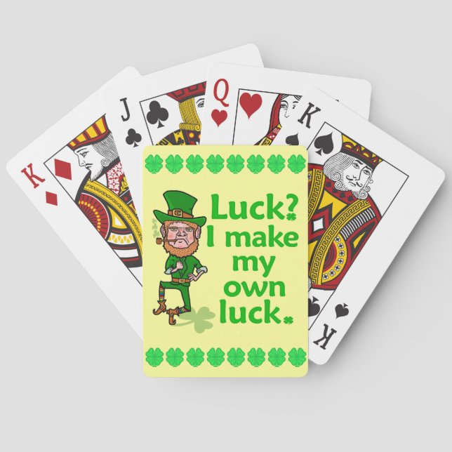 Jeu De Cartes Funny Angry Lucky Irish Leprechaun (dos)